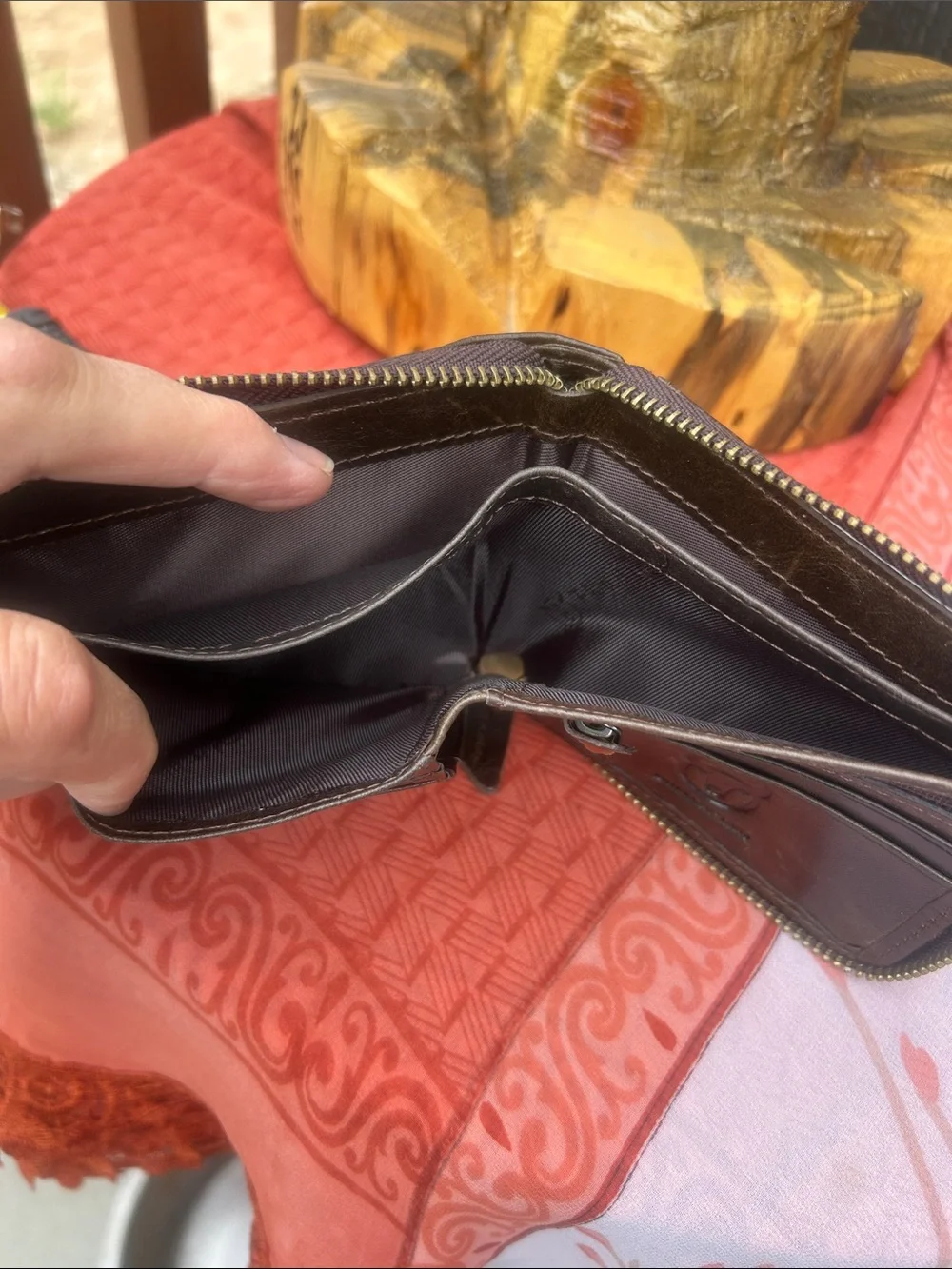 BULLCAPTAIN Genuine Leather Bifold Zipper Wallet for Men RFID Travel